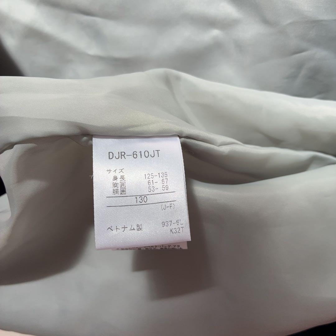 DESCENTE子ども用スキーウェア 黒/赤 フード付き