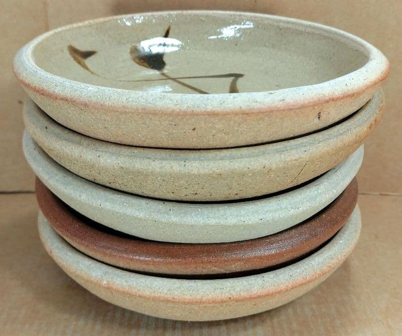 濱田庄司(浜田庄司) 絵皿(五枚一組）栞 共箱【本物保証】益子焼 人間国宝 民藝