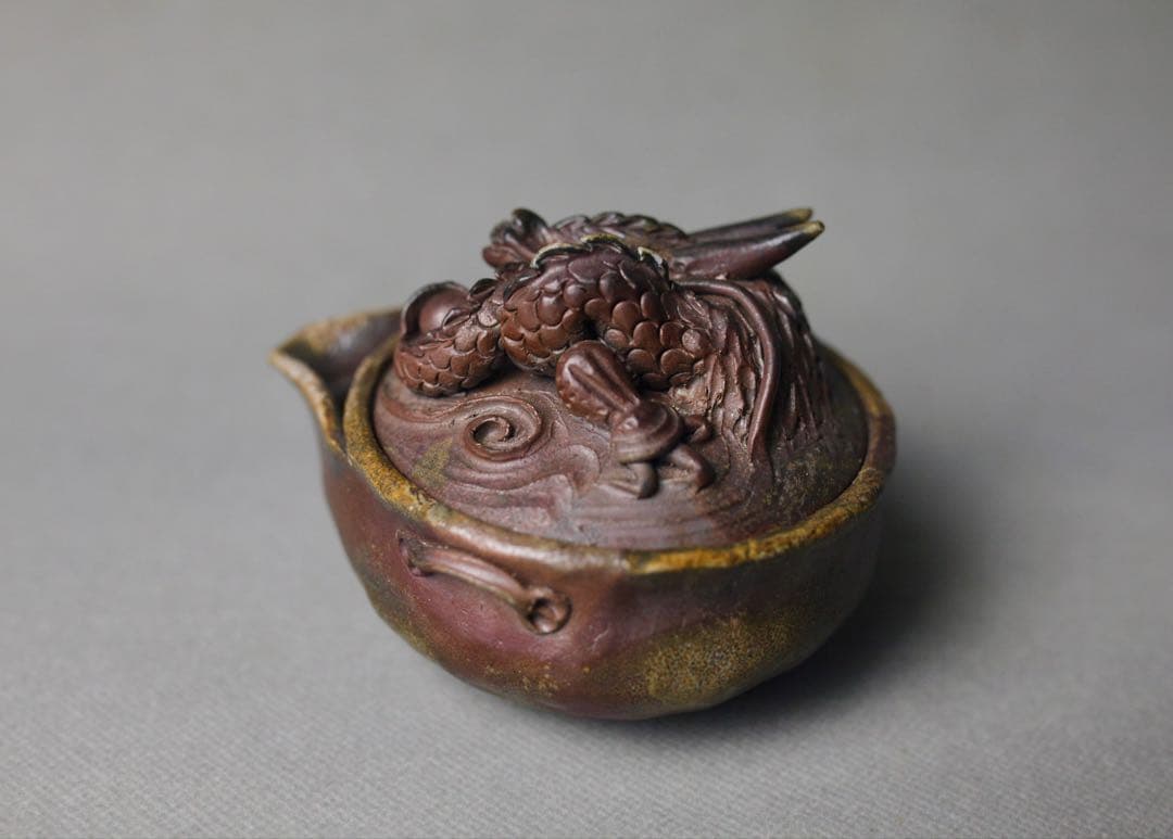 備前焼 龍細工 宝瓶 煎茶器 湯冷まし 七点