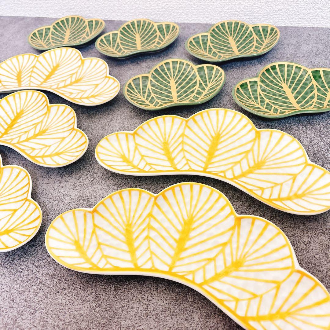 Y.K.R様ご依頼幸楽窯　松葉形前菜皿　銘々皿　10点セット