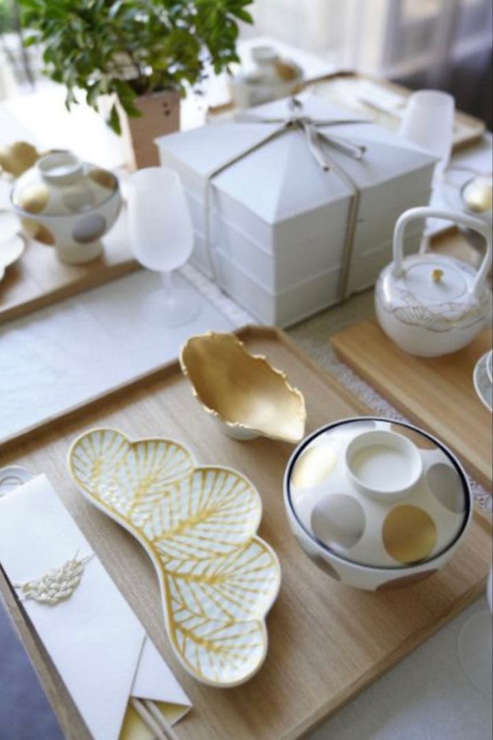 Y.K.R様ご依頼幸楽窯　松葉形前菜皿　銘々皿　10点セット