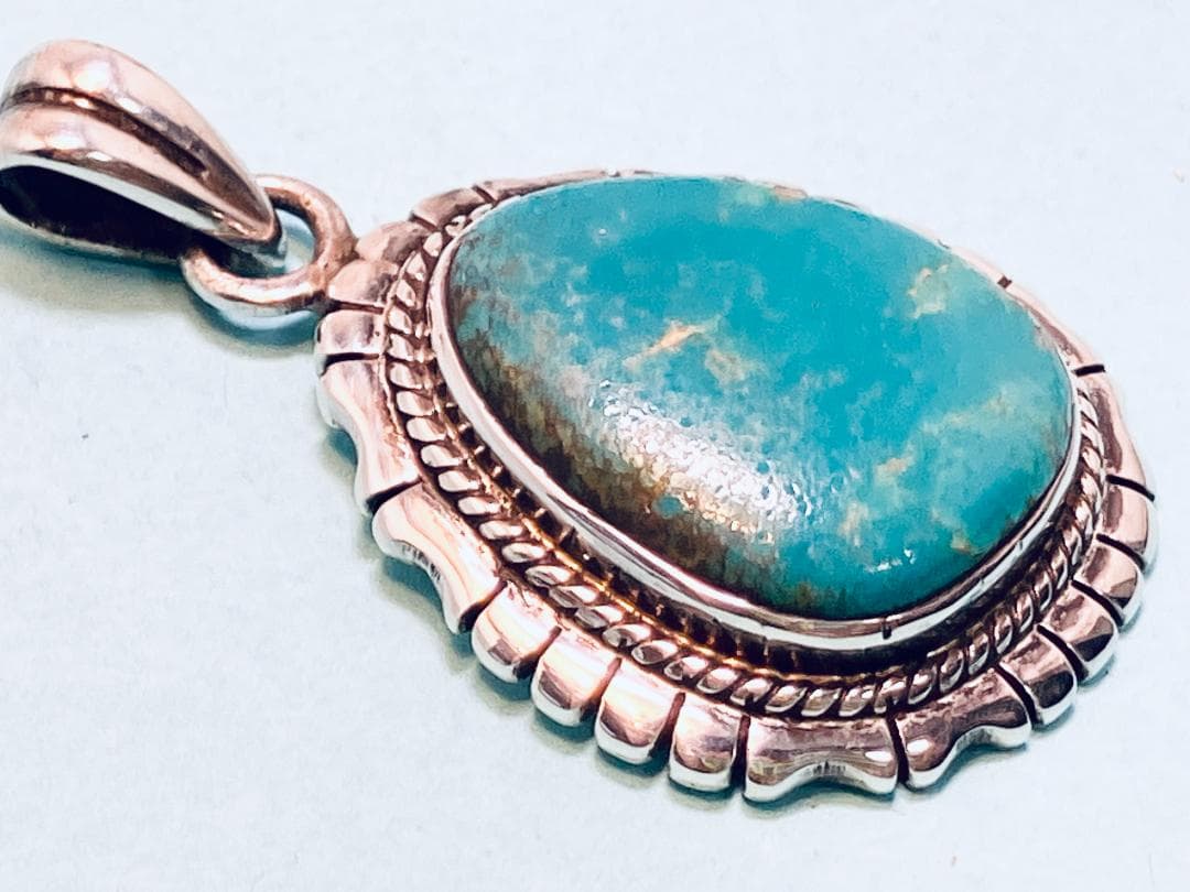 【銀製品925】ターコイズ ハンドメイド　インディアンジュエリー