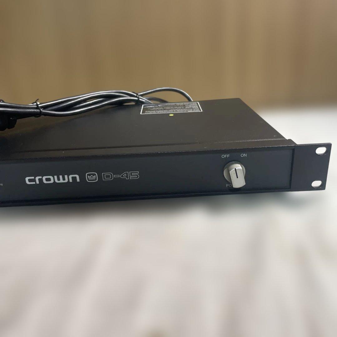 【動作未確認/希少】Crown D-45 パワーアンプ 海外プラグ ジャンク