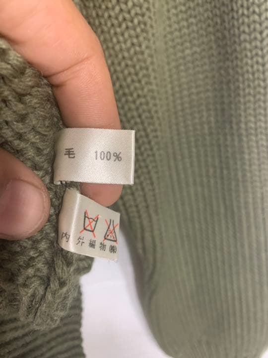 90'sヴィンテージラルフローレン国内正規革ガン&エルボーパッチニットセーターL