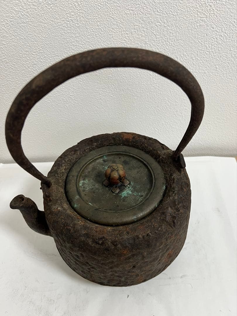時代物 龍文堂 安之介 小振 鉄瓶 急須 水漏れなし 茶道具 骨董品
