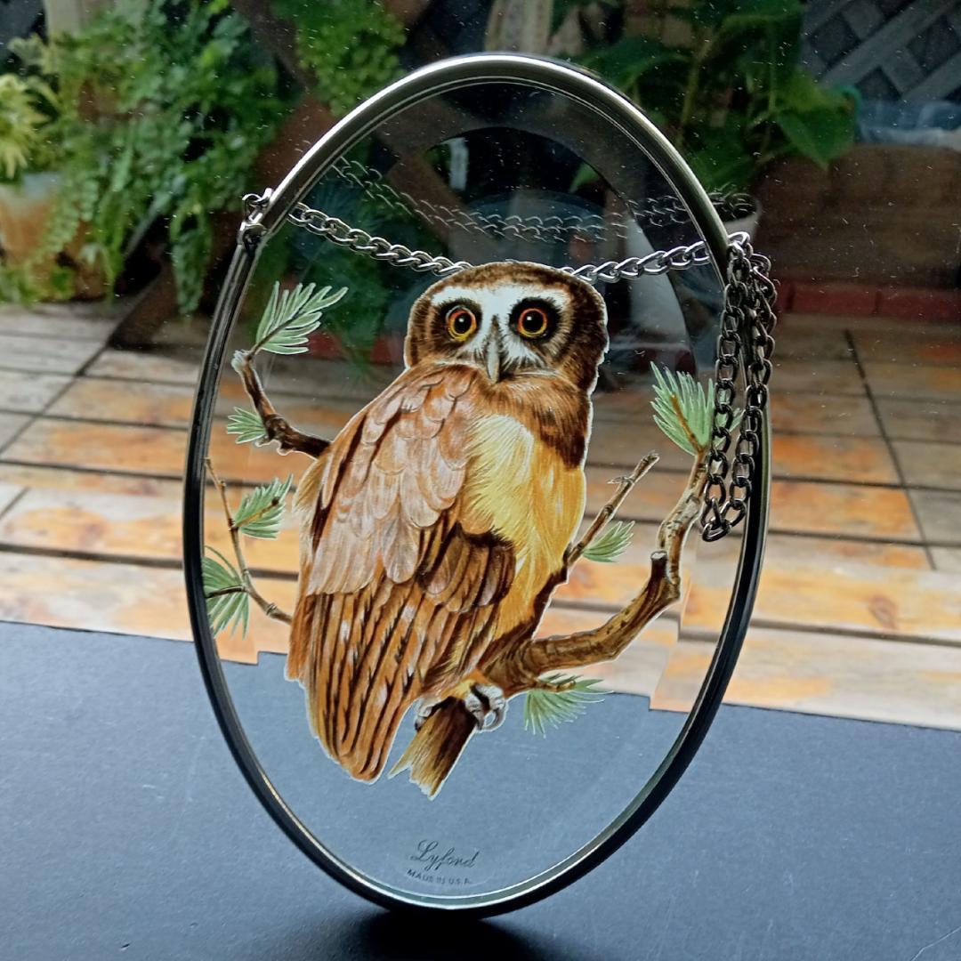 ライフォード社ステンドグラス ふくろう 梟フクロウ /グラスマスターズ トロント