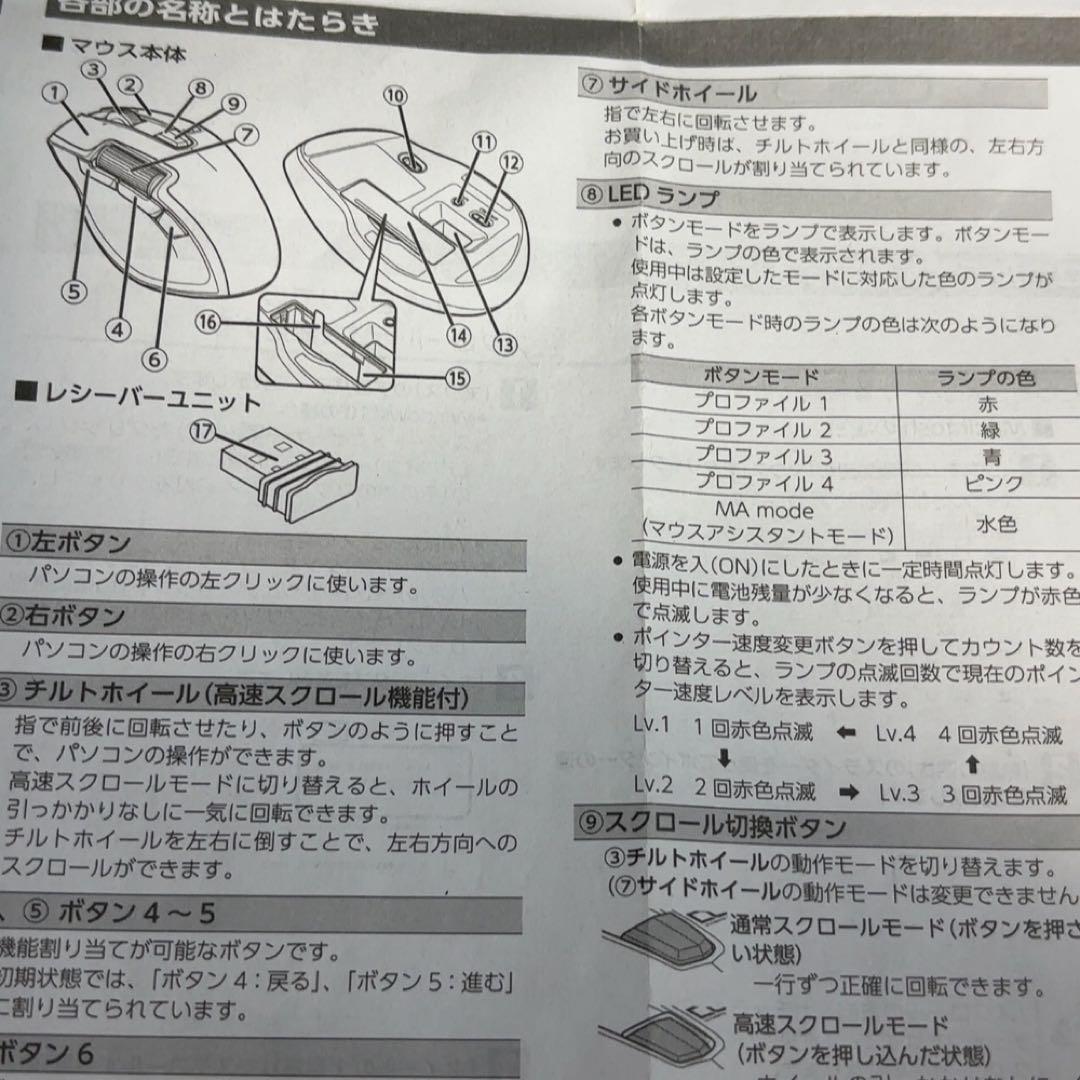 エレコム製【ハードウェアマクロ搭載Sサイズ】サイドホイール機能ワイヤレスマウス