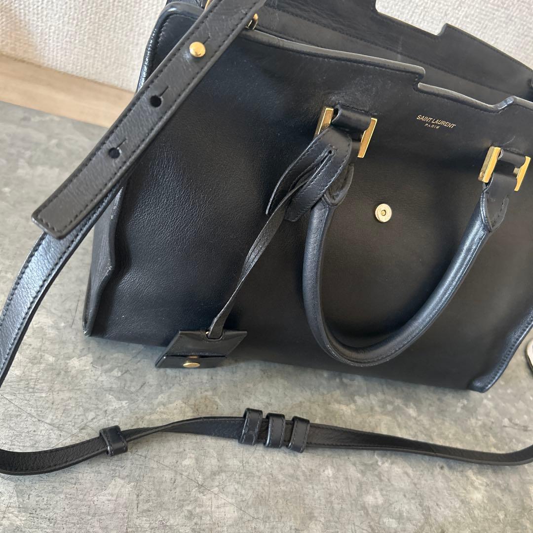 サンローランパリ　プチカバス　ハンドバッグ　2WAYショルダー　ブラック