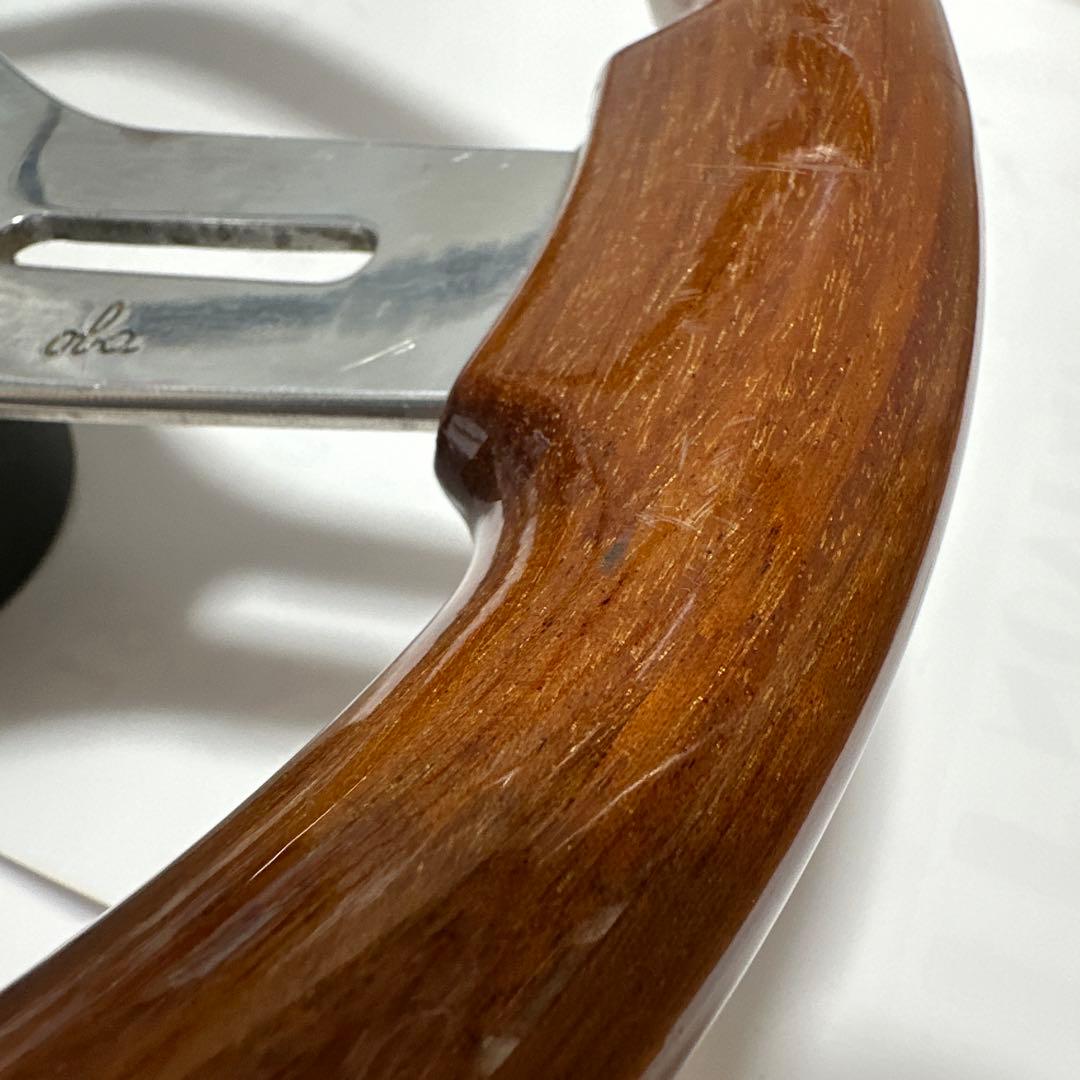 5050【プロフ必読】 　oba ステアリング　ホイール ウッド　旧車