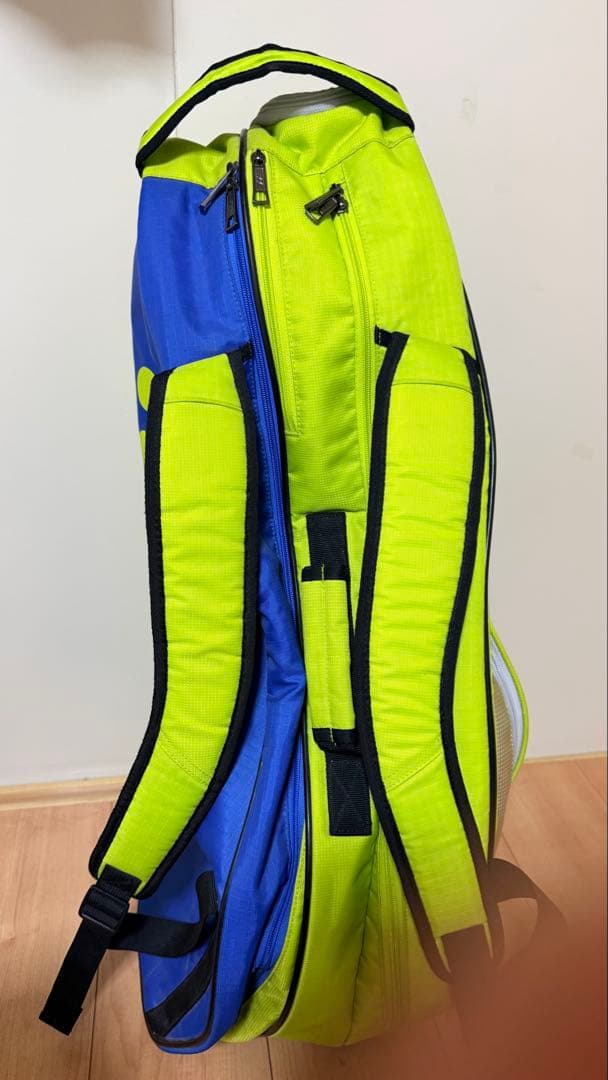 YONEX バドミントンバッグ 青/黄　バドミントンシャトル
