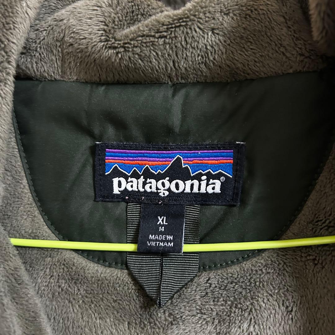 patagonia フード付きジャケット キッズXL オリーブグリーン