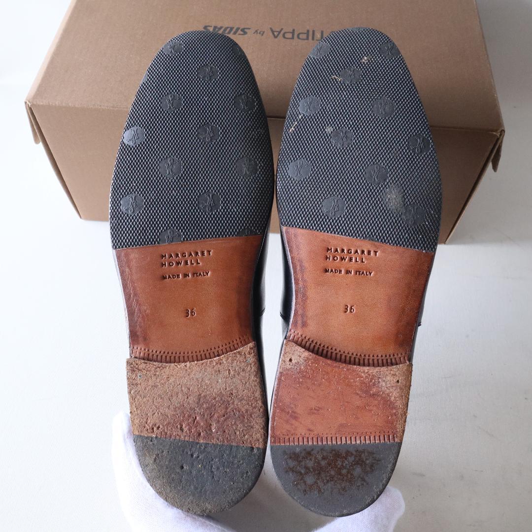 美品マーガレットハウエル　イタリア製レースアップシューズ　36/23cm