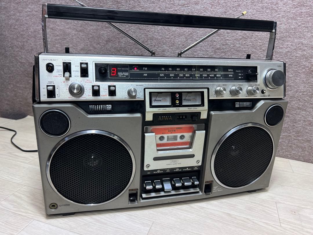 希少AIWAラジカセ CS-80 昭和レトロ ラジカセ 中古動作品 ビンテージ