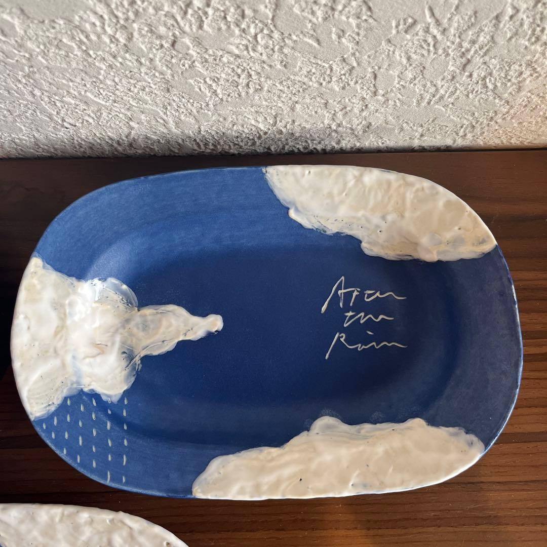 て*る様 ジョイスオンザテーブル雲模様の楕円形皿3枚セットまとめ売り