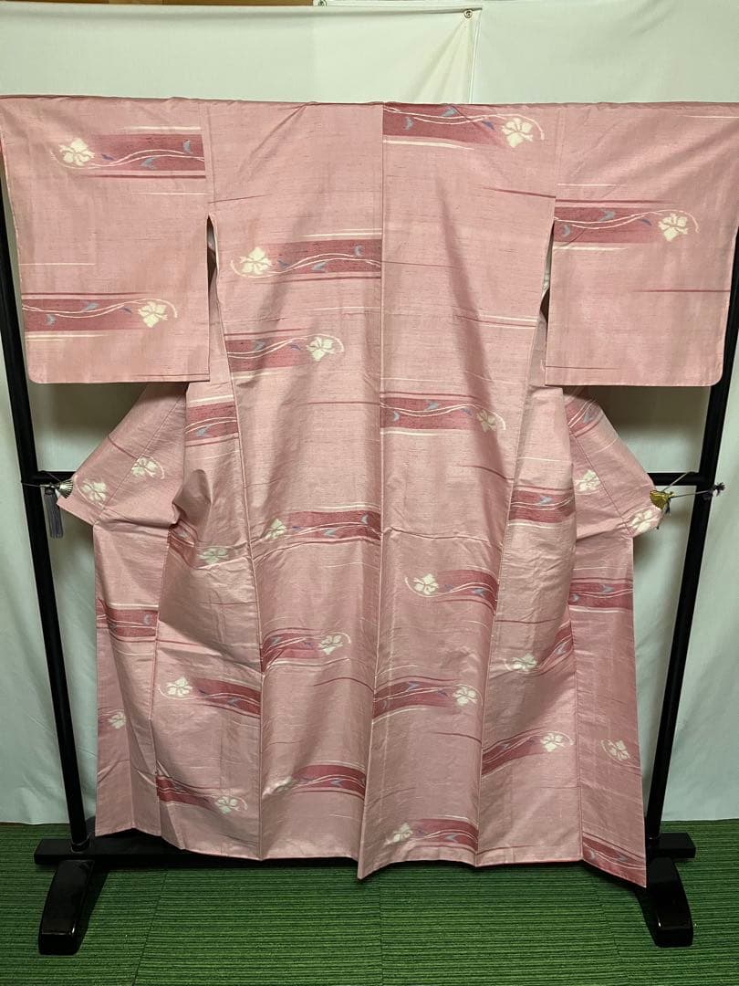 【逸品】⭐️新潟県伝統工芸品⭐️【十日町紬】⭐️手引真綿⭐️草木染⭐️紬⭐️着物