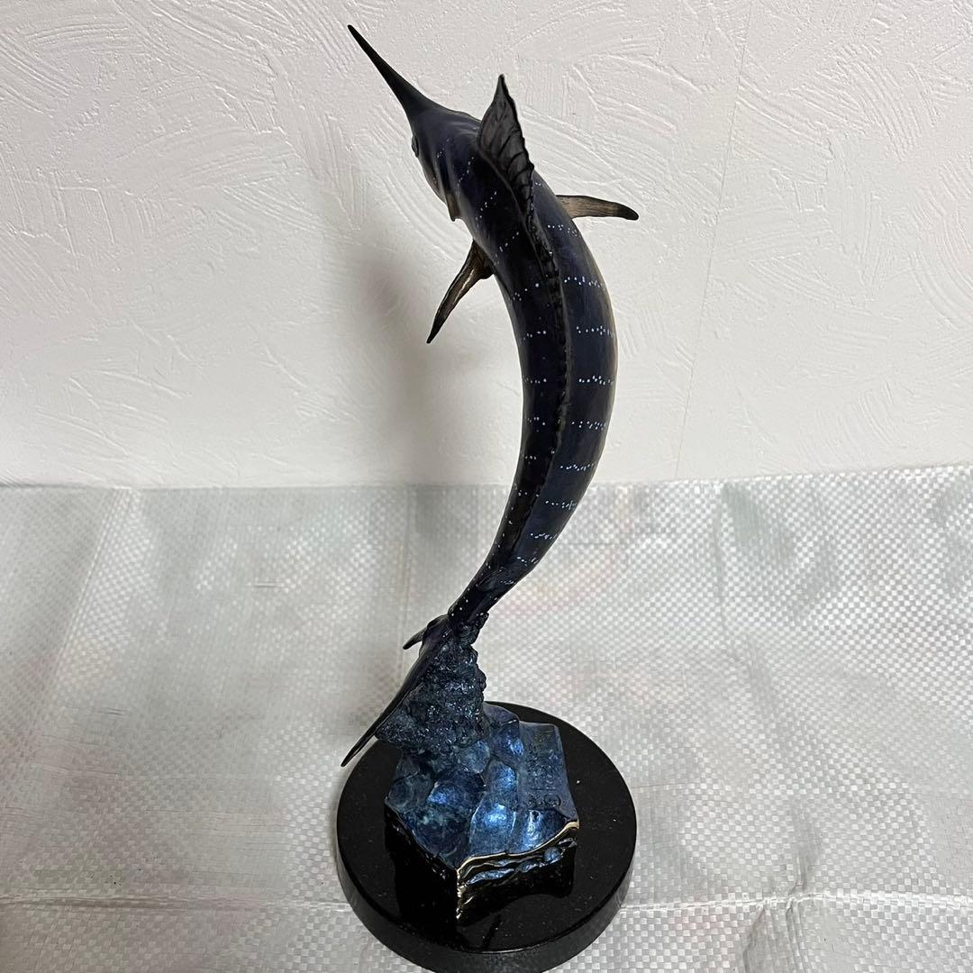 ワイランド Wyland 1995年制作　ブロンズ彫刻　カジキマグロ