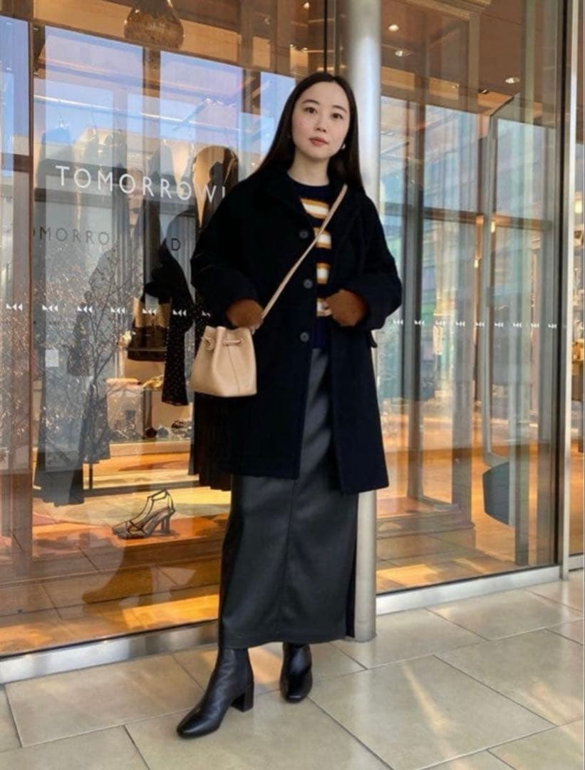 MCPHEE TOMORROWLAND オーバーサイズウールコート ネイビー36