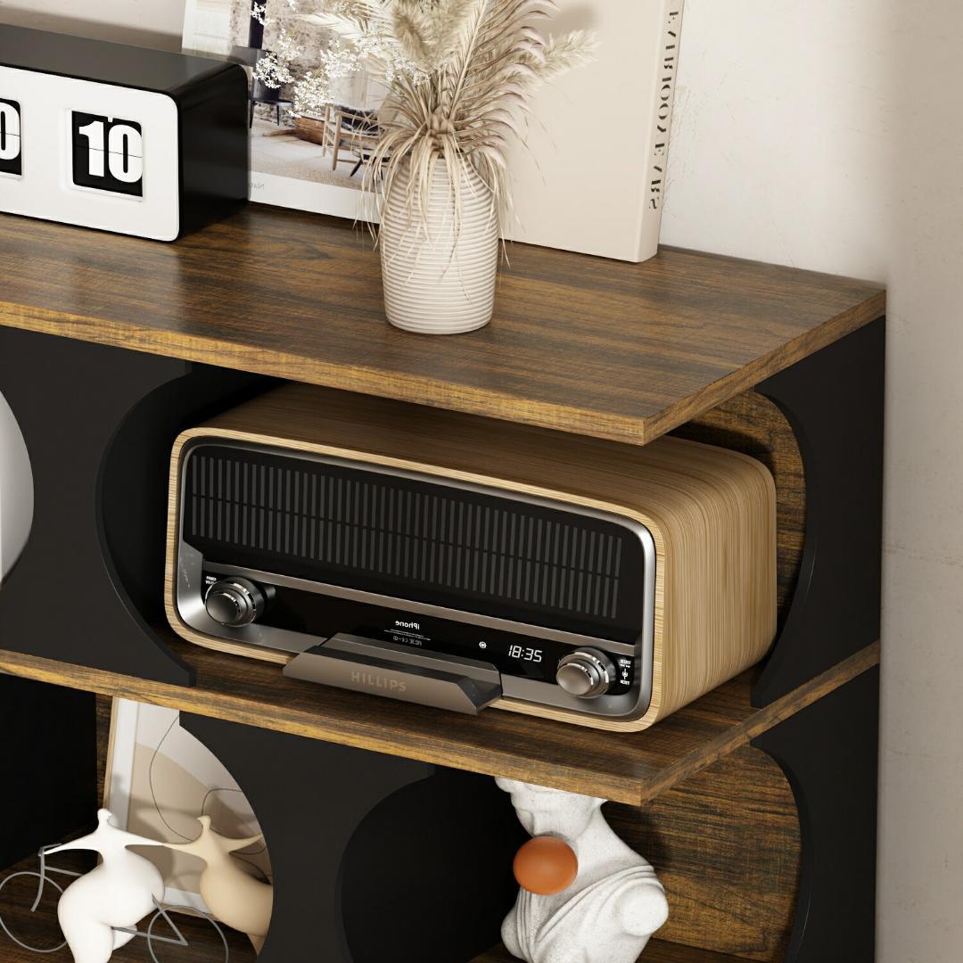 オープンラック 木製 大容量 収納棚 本棚 シェルフ ディスプレイ 4段 北欧風