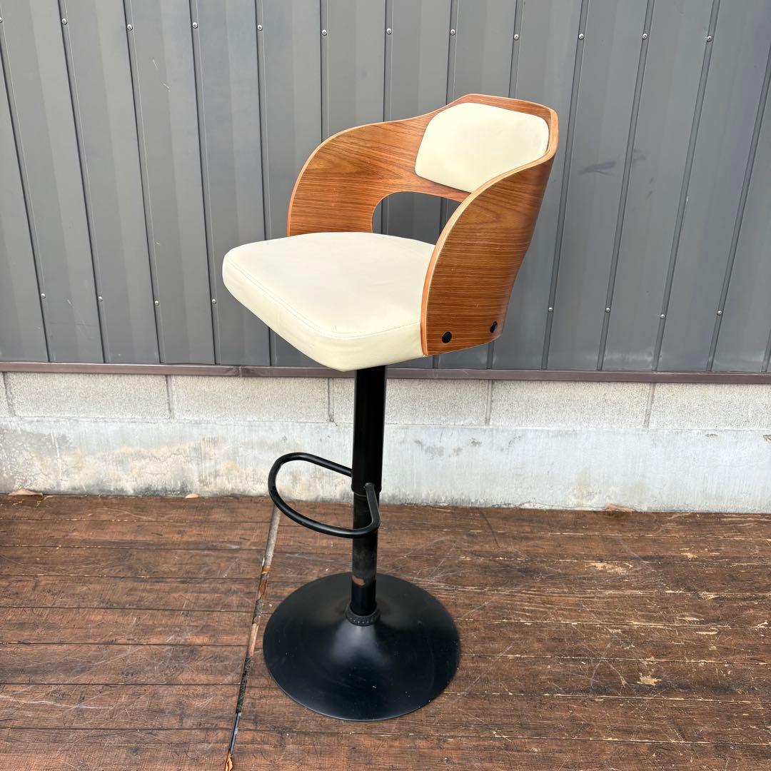 北欧レトロ ティアイアイ プライウッドカウンターチェア 木製フレームバーチェア