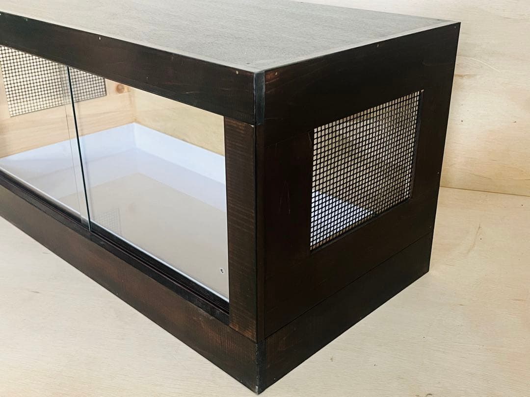 RepBox 木製ケージ　900×450×450　小動物、爬虫類用　ブラウン