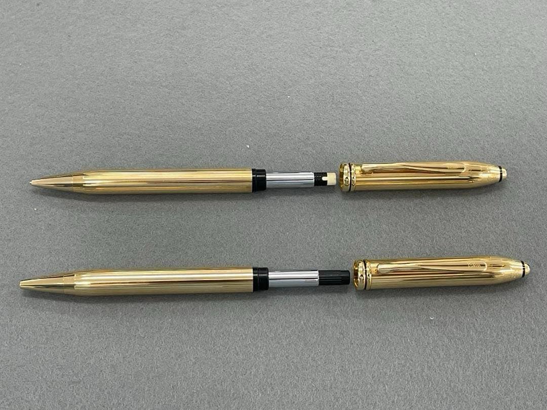 【未使用】CROSS クロス万年筆 18K 金張 ボールペン、シャーペンセット