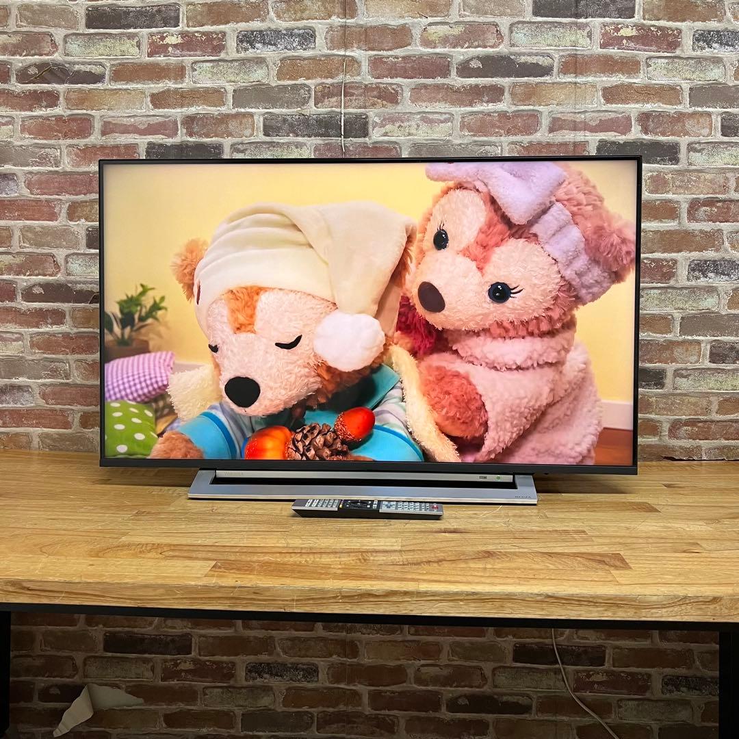 東芝 43V型 4Kチューナー搭載 液晶テレビ レグザ 43M520X W録画○