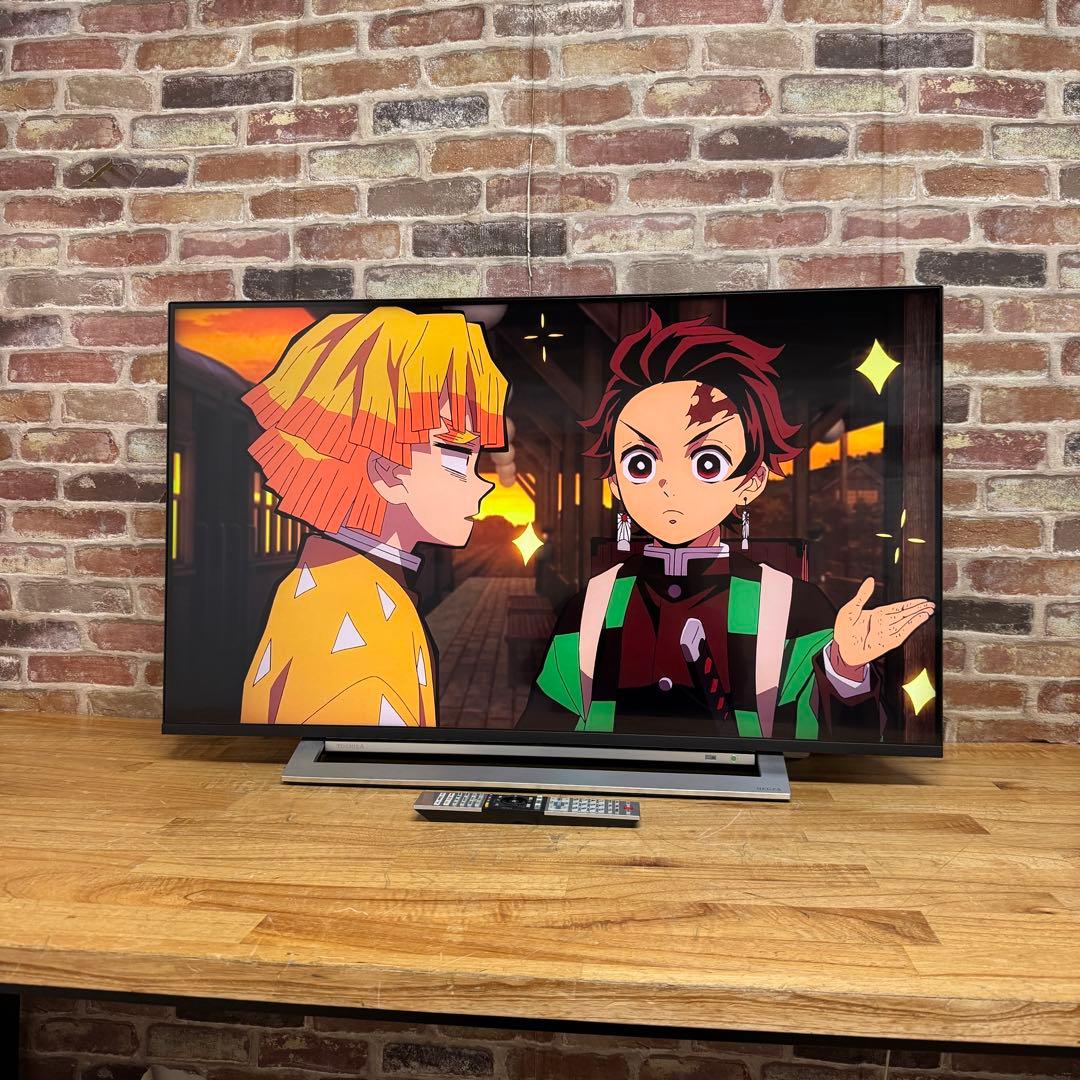 東芝 43V型 4Kチューナー搭載 液晶テレビ レグザ 43M520X W録画○