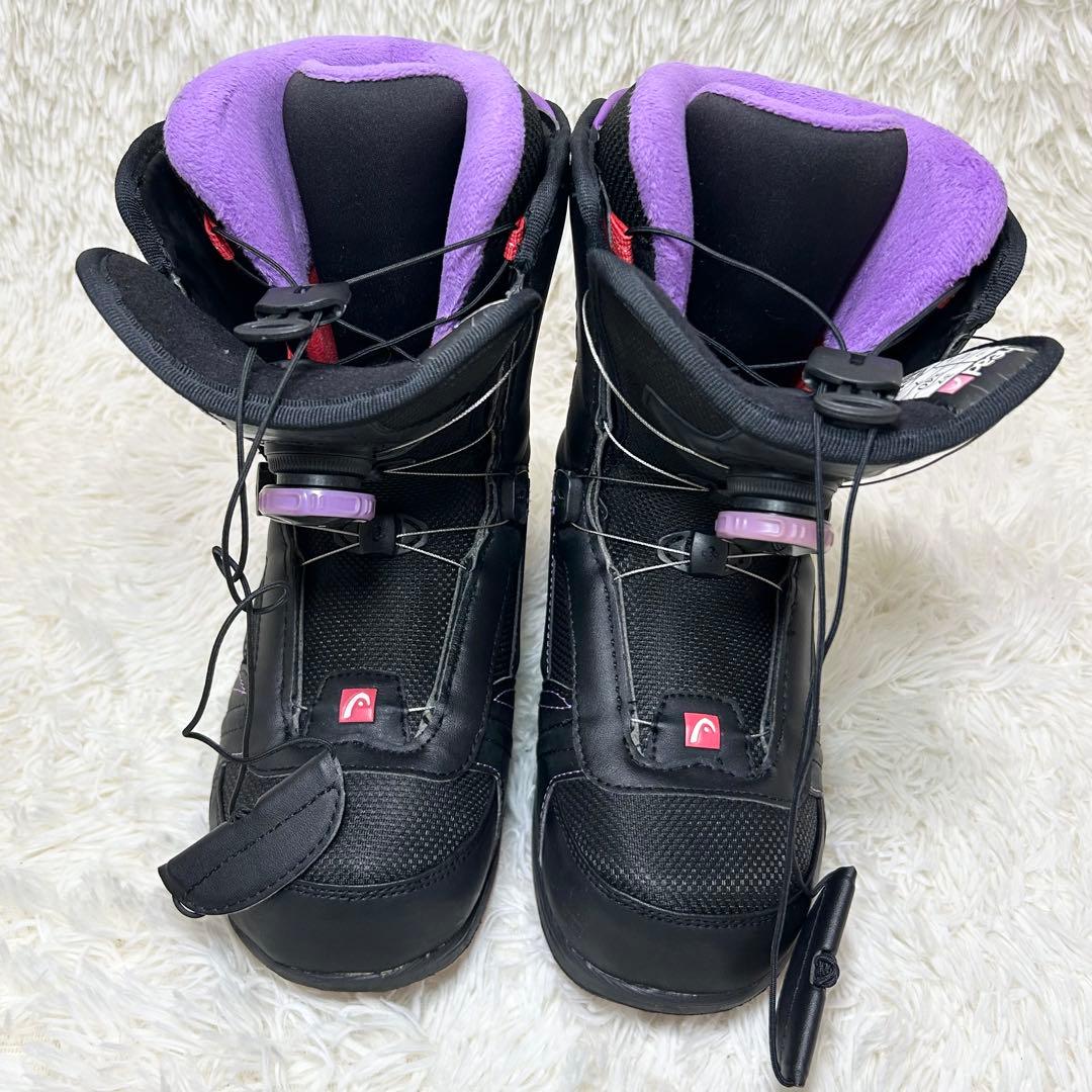 head スノーボードブーツ スノボ　24cm ブラック　パープル　レディース