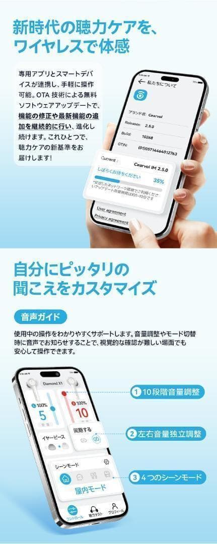 集音器 ワイヤレス イヤホン型 高齢者 若者 長時間使用 高速充電式 補聴器