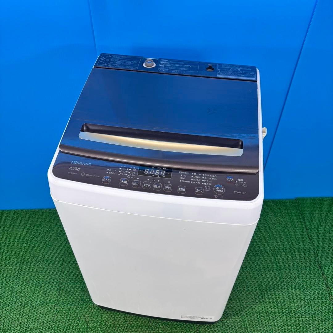 736 2021年製　洗濯機　8kg インバーター　極美品　一人暮らし　家庭用