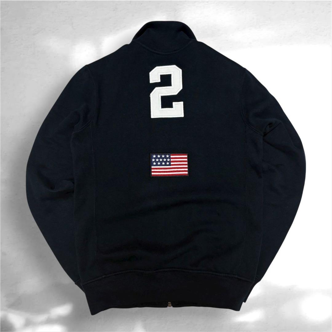 ラルフローレン USAフラッグ ビッグポニー ジップスウェット S