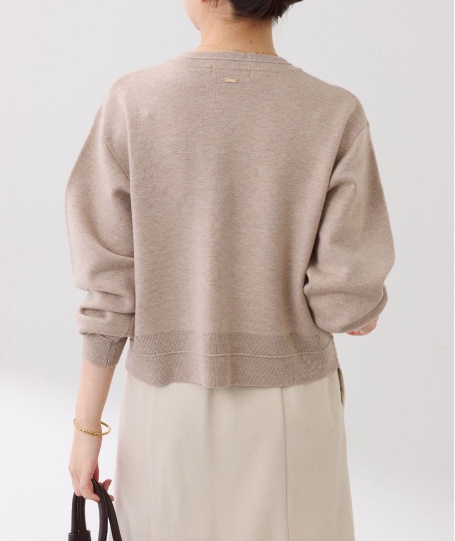 スウェットライク　スキッパーカーディガン