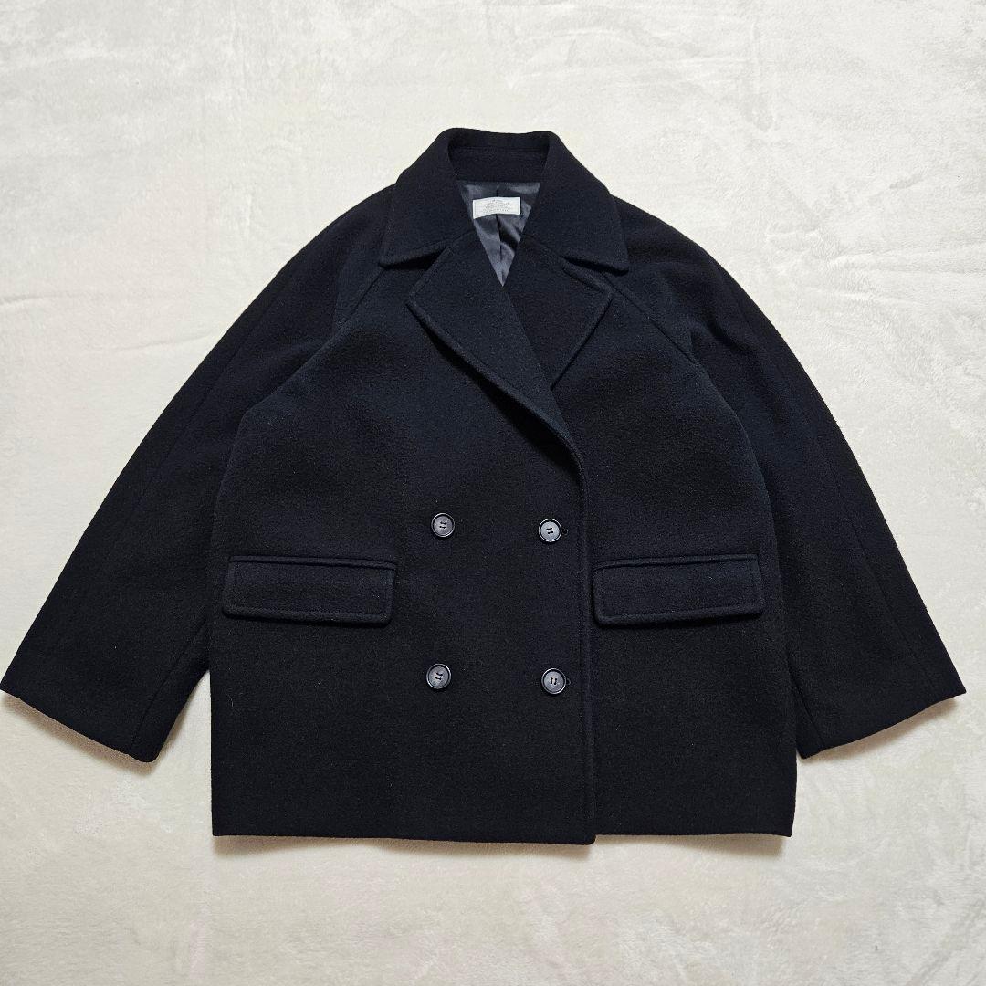 ジャーナルスタンダードレリューム　尾州ウールピーコート38黒