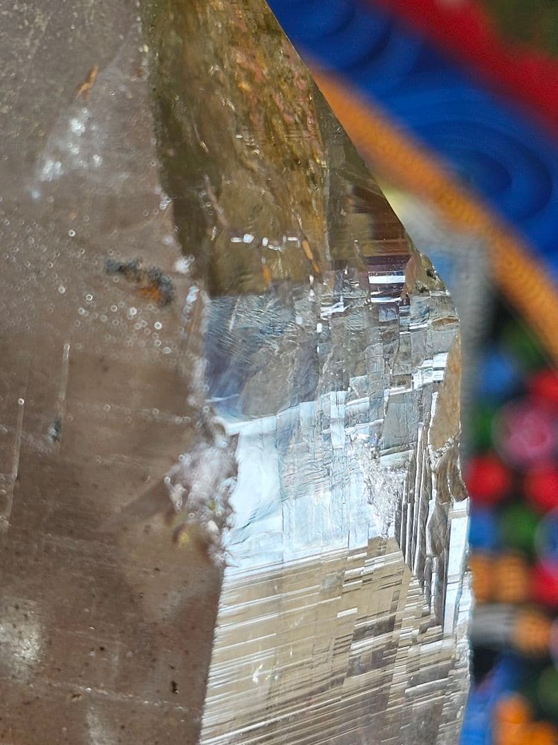 クローライトが付着した‼️ガネーシュヒマール水晶の原石