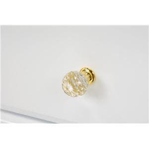 ドレッサーセット木製 鏡/クリスタル調取っ手付き ホワイト