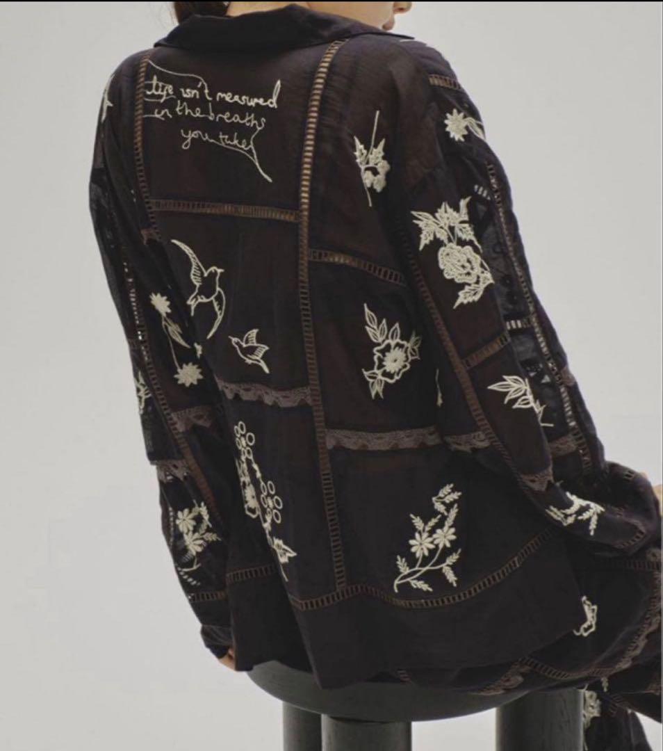 トップス todayful Embroidery Patchwork Shirts