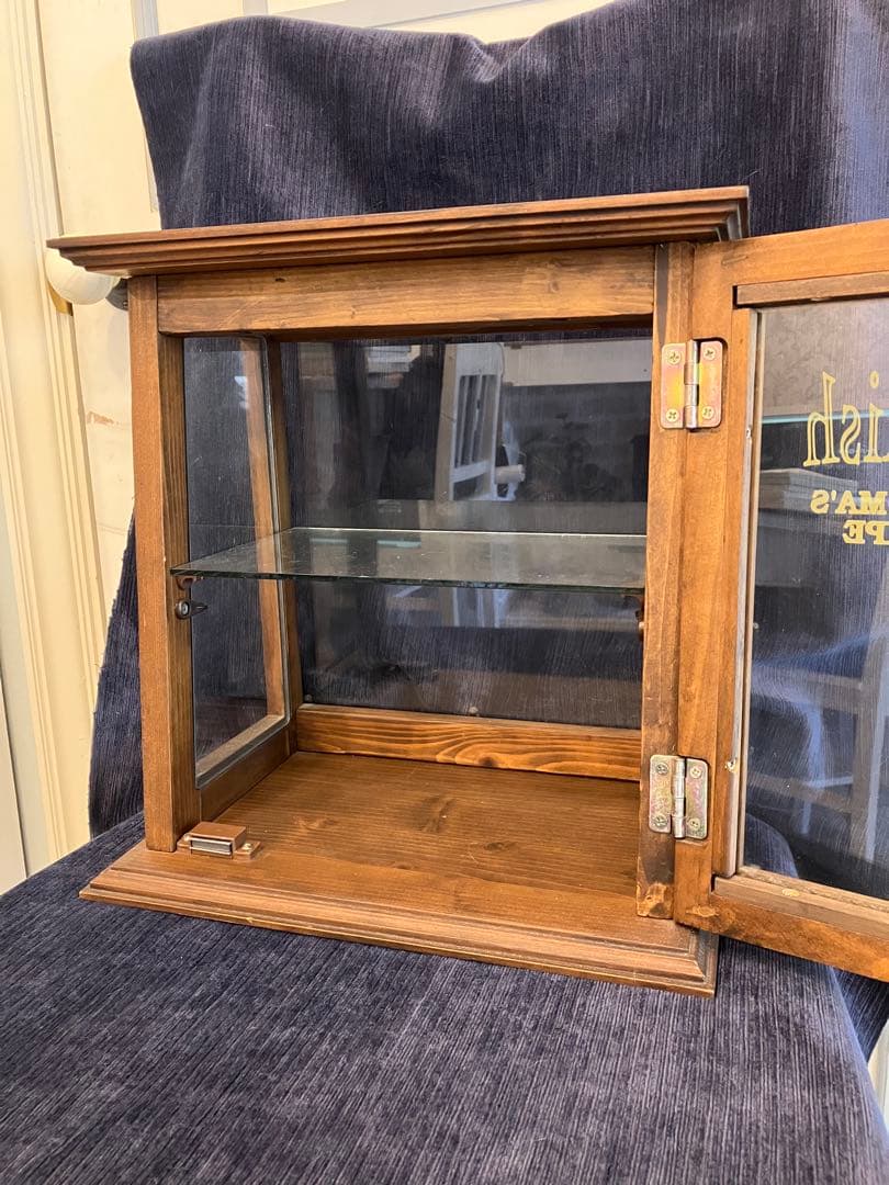 木製 ガラス飾り棚 キャビネット コレクションケース　ショーケース ディスプレイ