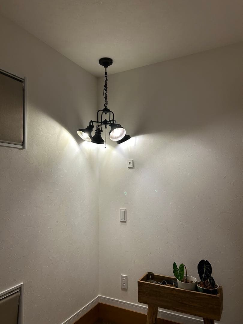 ひ*ろ様 ブラックシーリングライト 4灯 インダストリアル