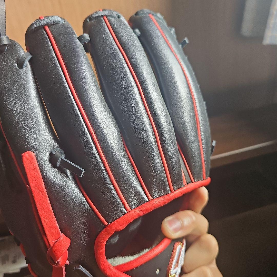 Slayer 軟式グローブ 黒/赤