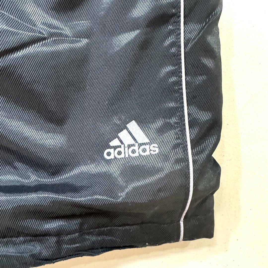 希少 00's y2k adidas 万国旗 ナイロン 上下セットアップ 黒