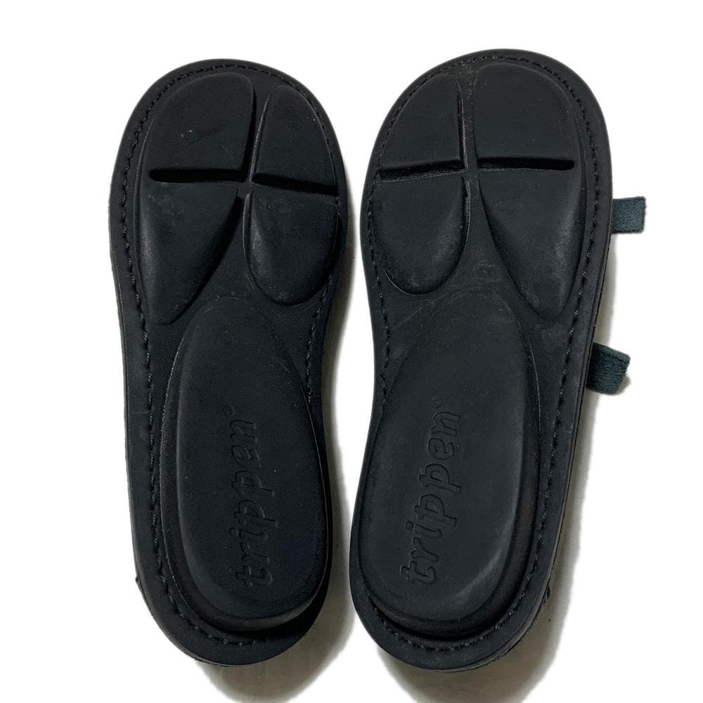 トリッペン Tornado レザー リボン レースアップ シューズ 36 黒