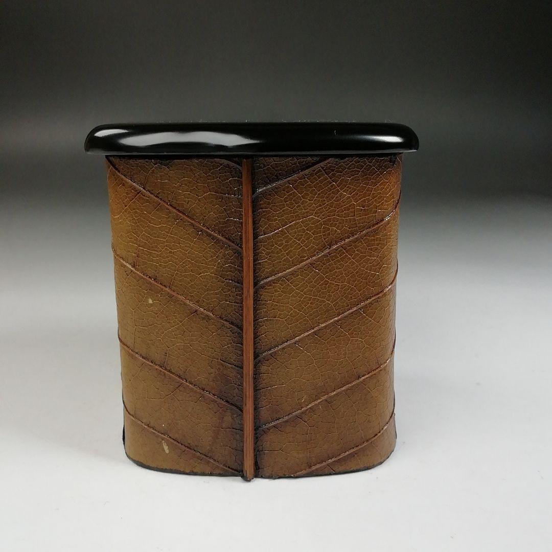 Ｗ１８０　茶器　『朴乃葉　一閑茶器』『三宅謙蔵 作』『茶入』　共箱　茶道具