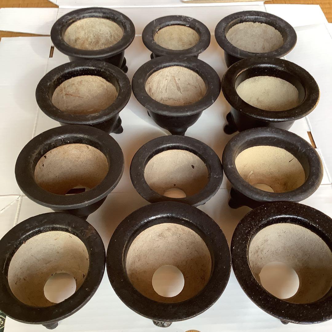 はたく　風蘭及び万年青用楽焼鉢（中古品）30個