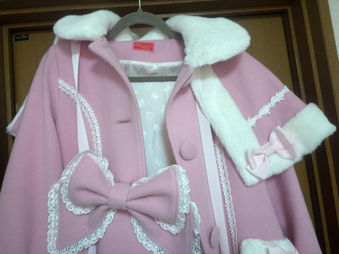 baby リボンミルキーコート ピンク 最終値下げ
