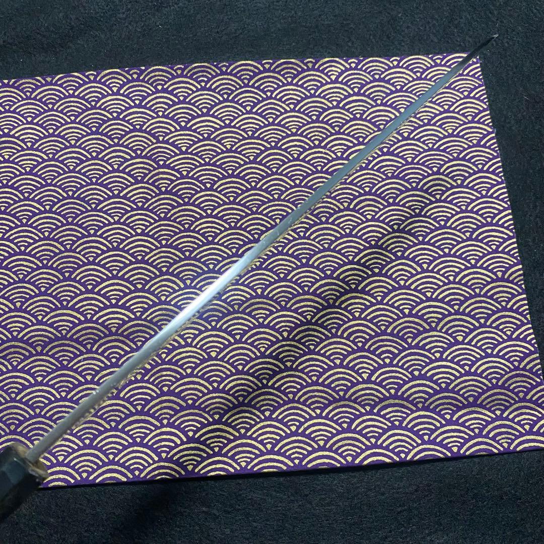 左 堺味正作 本霞 白鋼 柳刃 尺 300mm 水牛八角柄