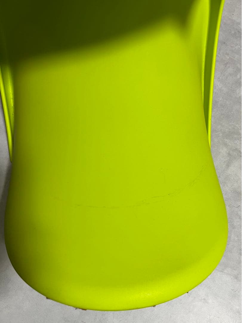 本物vitra パントンチェアJr. グリーン&ホワイト