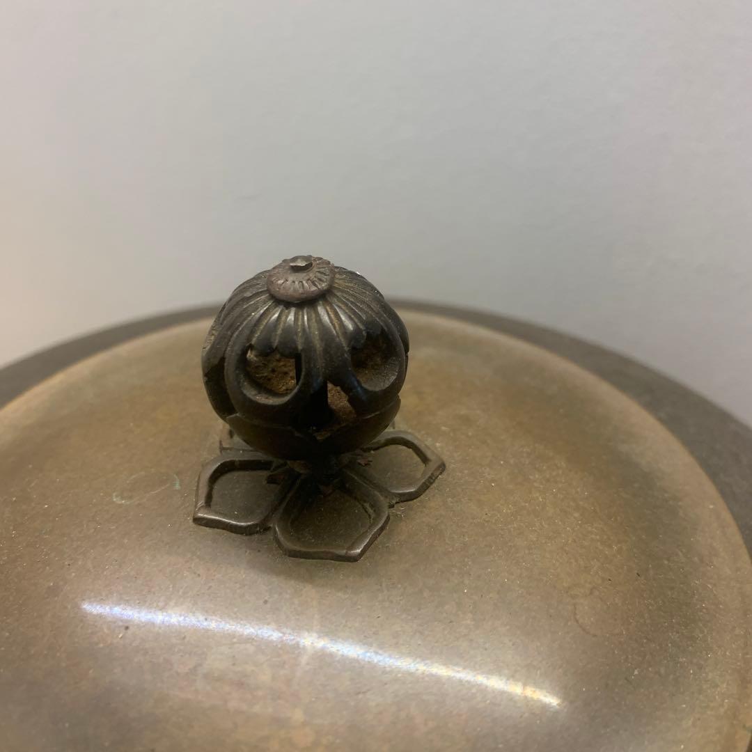 風炉　茶釜　木製座付き