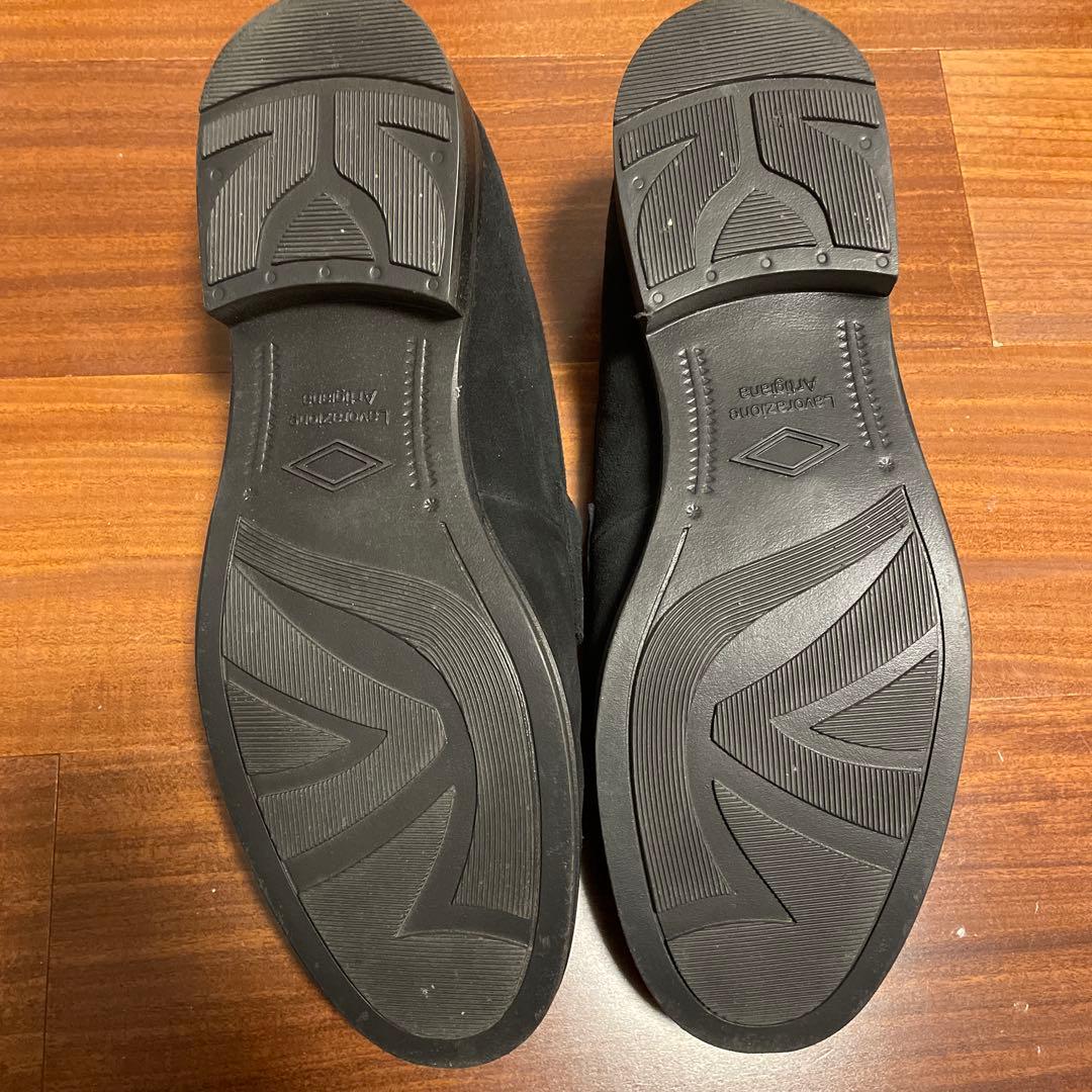 UNITED ARROWS 黒 撥水加工スエードローファー 8½