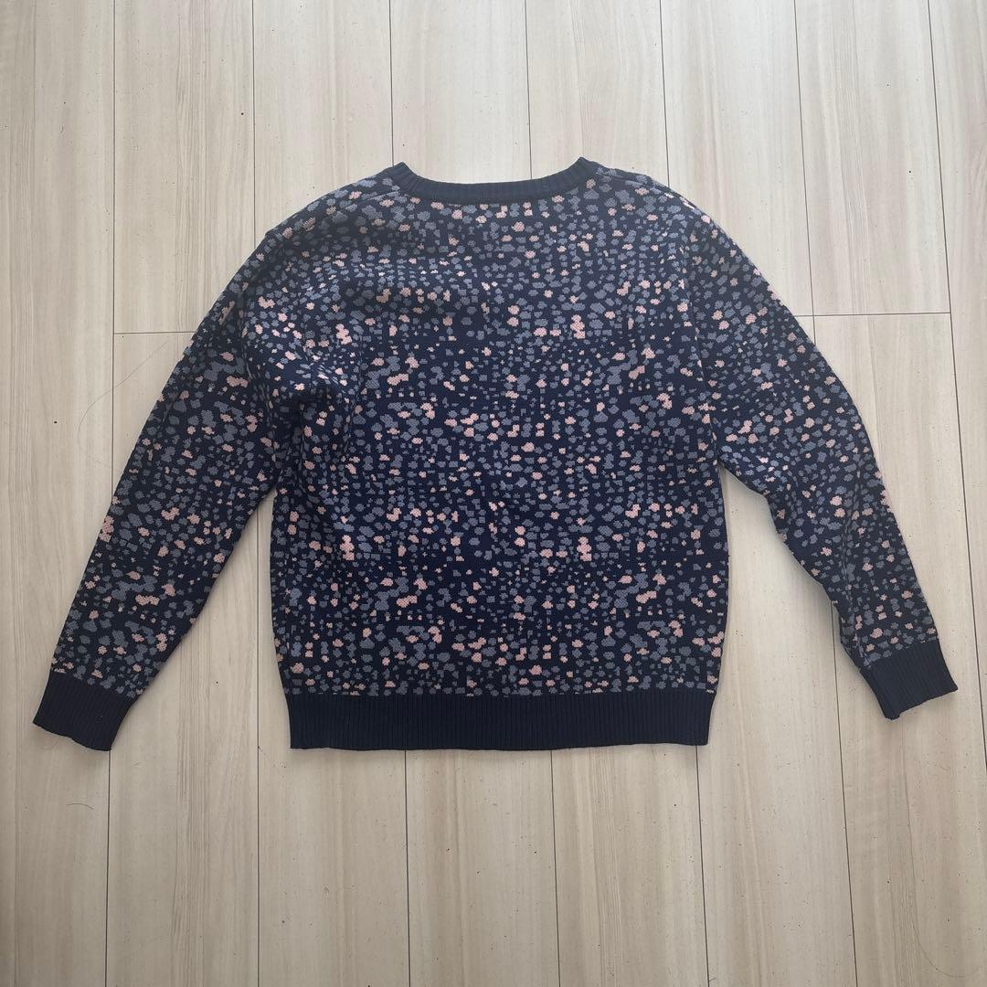 BoTT ネイビー ドット柄 ニットセーター M