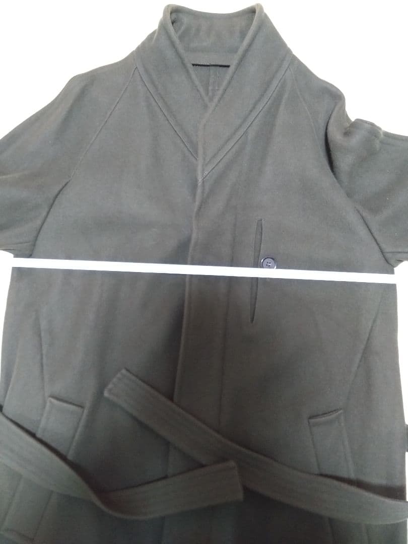 クリストフルメール　モスグリーン ロングコート ベルト付き